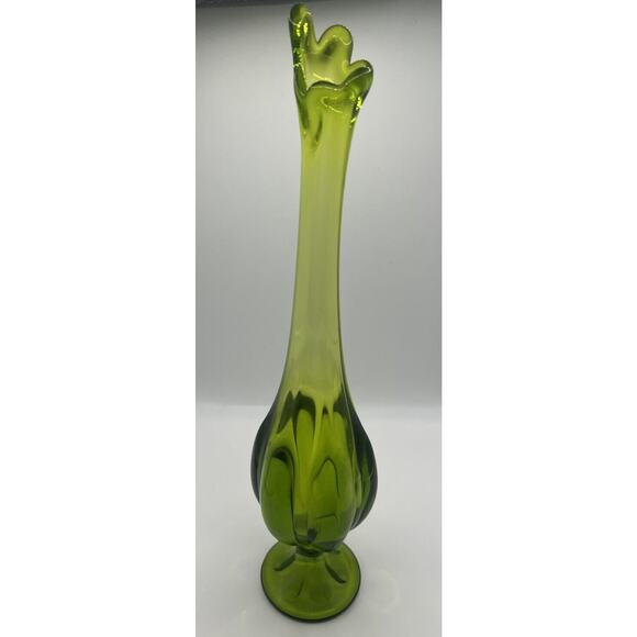 Viking Green Avocado Swung Vase MCM - Picture 1 of 11